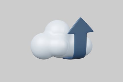 Vorschau: Stilisierte Wolke mit Aufwärtspfeil