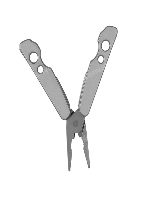 Preview: metallic multitool isolated