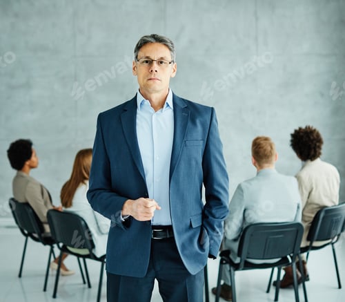 Preview: young business people meeting office portrait man businessman teamwork group