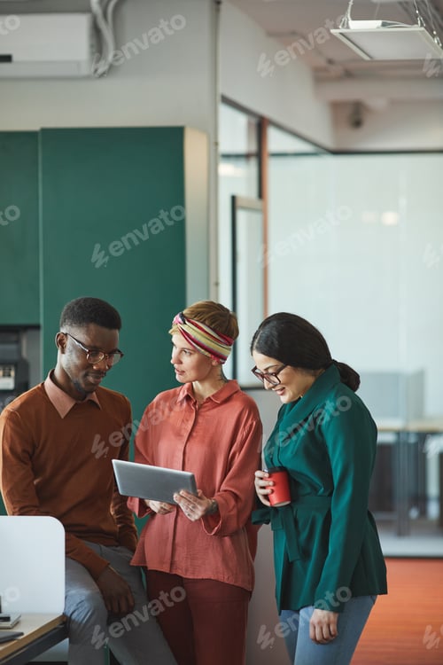 Preview: Contemporary Ethnic Team in Modern Office
