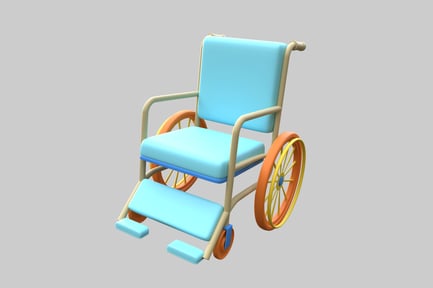 Preview: Cartoon style wheelchair