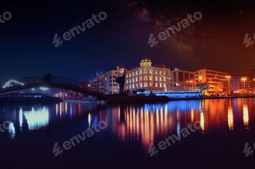 Preview: Volos city, Greece, decorated city for the Christmas