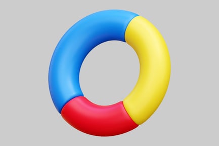 Vorschau: Lebendiges buntes Ringkreisdiagramm