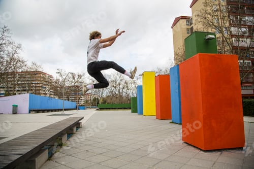 Preview: series of photos of young man jumping 3 of 8