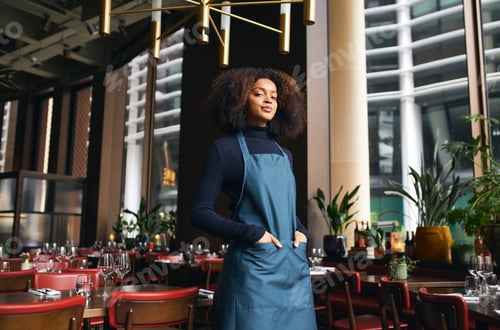 Preview: Portrait of small business owner in restaurant