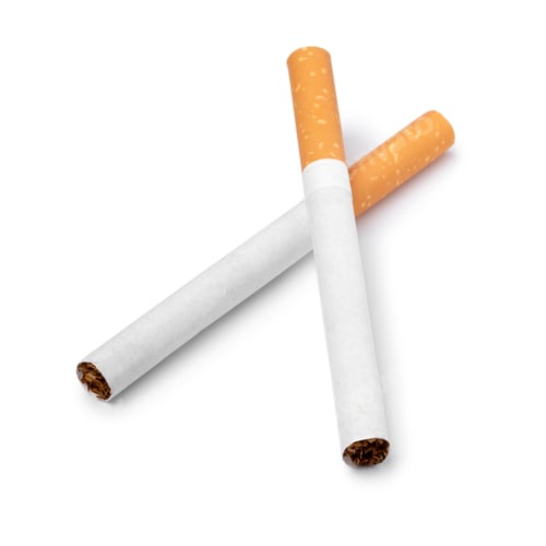 Preview: Pair of cigarettes isolated on white background