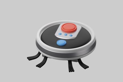 Preview: Cartoon robot vacuum character asset
