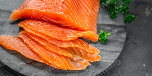 Preview: salmon raw fresh fish seafood fresh tasty food dish вelicious gourmet food background on the table