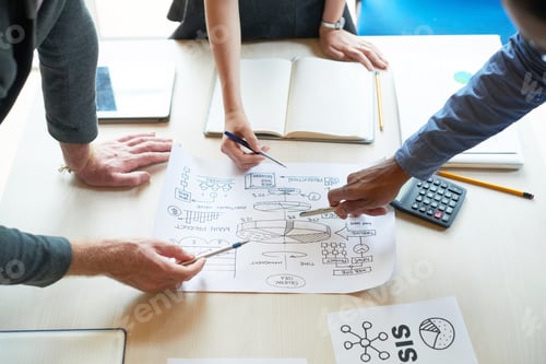 Preview: People discussing business plan