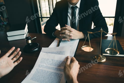 Preview: Man judge is currently advising clients on their requests for legal proceedings and legal advice.