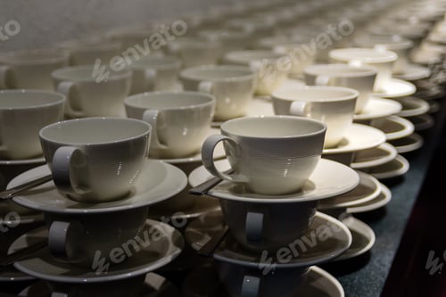 Preview: Many empty cups for coffee