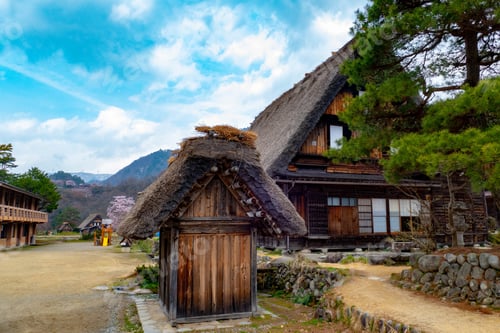 Preview: Scenic view of historic villages of Shirakawa-go and Gokayama in Japan