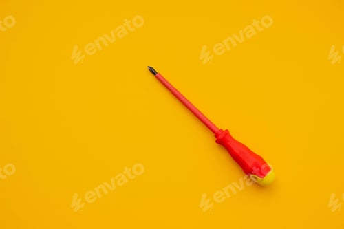 Preview: Electrical Tools and Equipment on Yellow Background