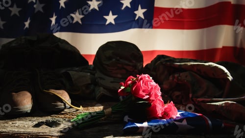 Preview: Memorial Day Roses and American Flag Tribute