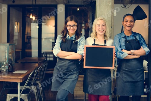 Preview: Friends Girls Partnership Uniform Apron Cafe Concept