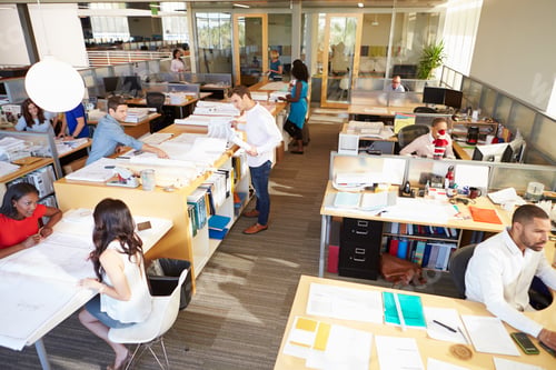 Preview: Interior Of Busy Modern Open Plan Office