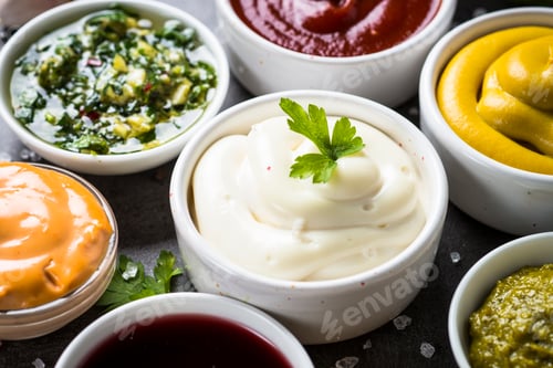 Preview: Sauce set assortment - mayonnaise, mustard, ketchup and others