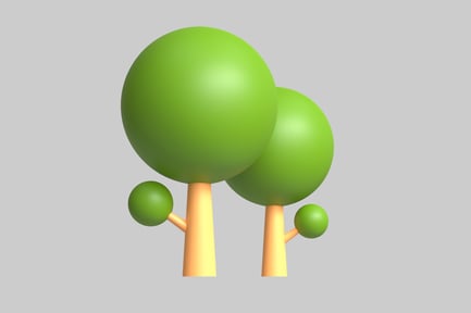 Preview: Two stylized trees