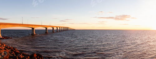 Preview: Panoramic view of Confederation Bridge to Prince Edward Island