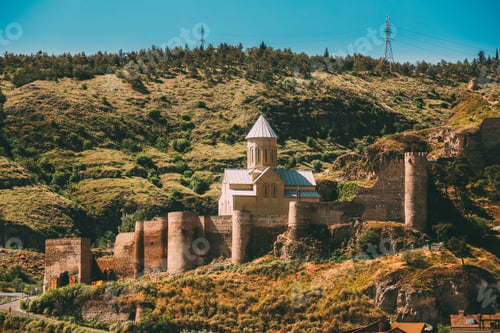 Preview: Tbilisi, Georgia. Scenic View Of Impregnable Fortress Narikala F