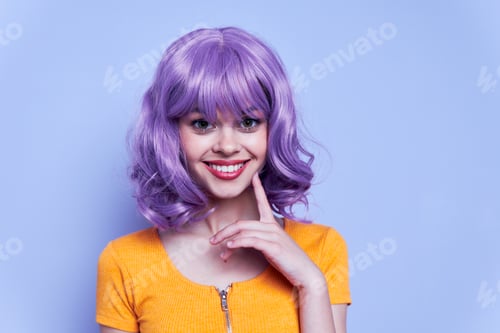 Preview: Fashionable model brown portrait isolated background