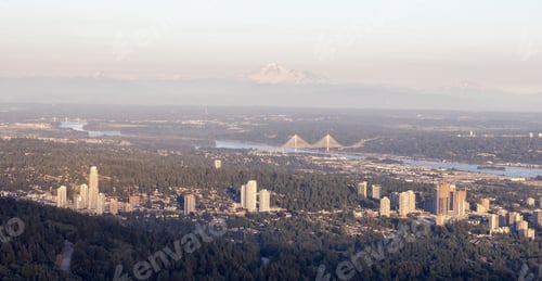 Preview: Aerial View from Airplane of Residential Homes and Buildings