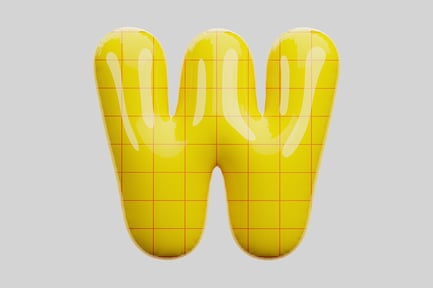 Preview: Inflated Letter W