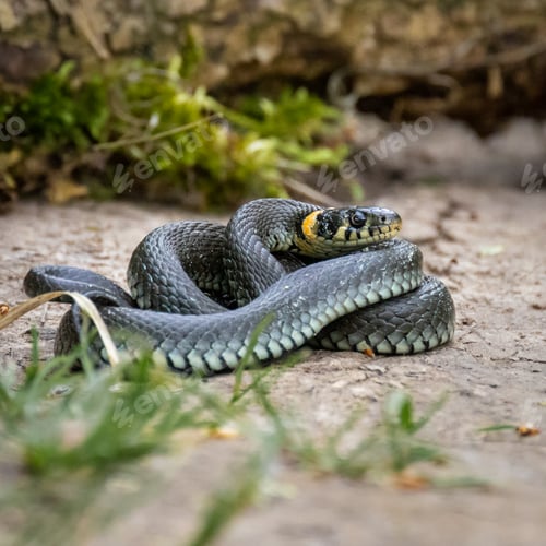 Preview: Selective focus shot of snake in the forest