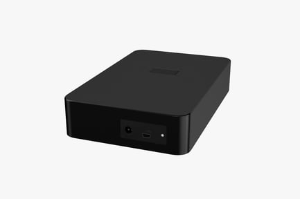 Preview: Black External Hard Drive with Interface Panel