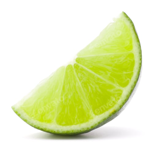 Preview: Citrus lime fruit segment isolated on white background cutout