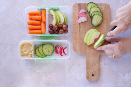 Preview: Preparing a Healthy Snack Box with Fresh Vegetables
