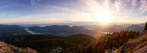 Preview: Panoramic View of Canadian Nature Landscape from the top of Tin Hat Mountain