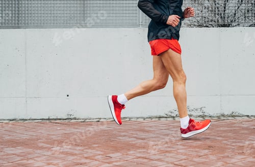 Preview: Senior retired man runs and performs exercise