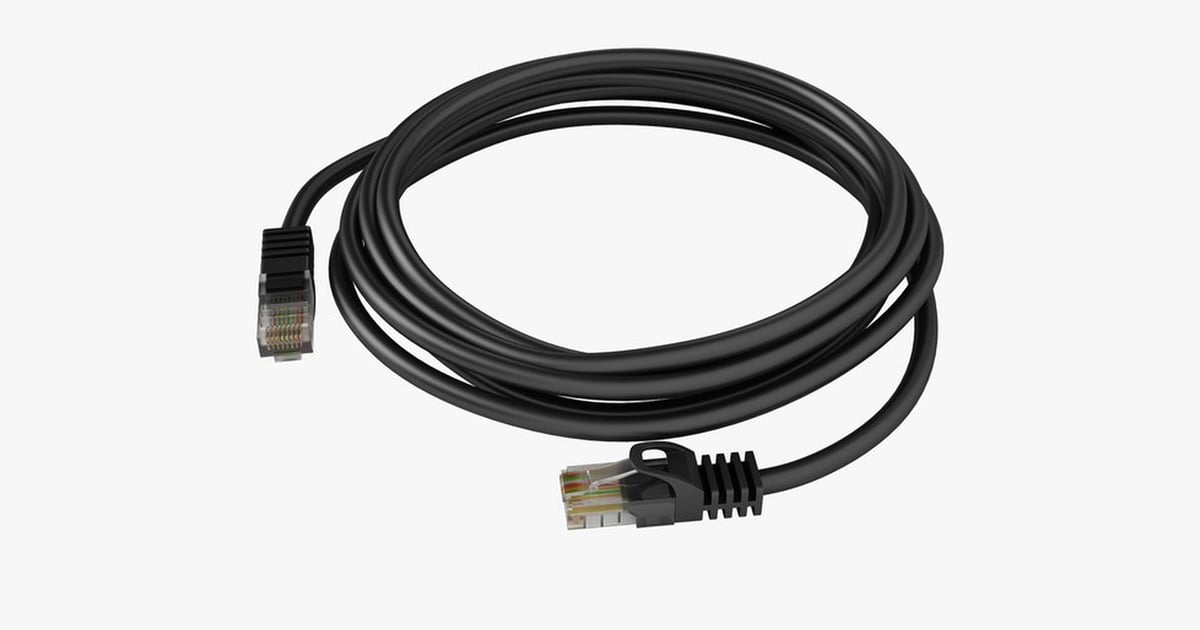 Cable Ethernet negro con conectores RJ45 , Modelos Incluyendo: cable y ...