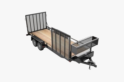 Preview: Heavy Duty Landscape Trailer with Mesh Ramp