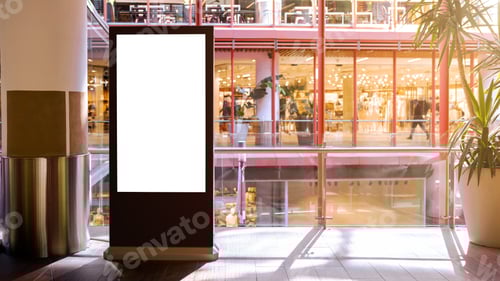 Visualização: Maquete de outdoor pronta para sua prévia de anúncio de design. Sinal vertical