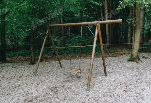 Preview: Children swing in the forest