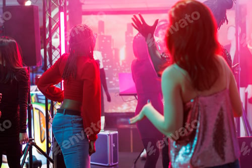Preview: People partying at disco gathering