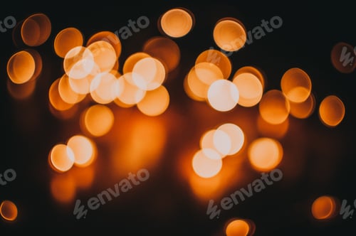 Preview: Closeup of bright orange bokeh background