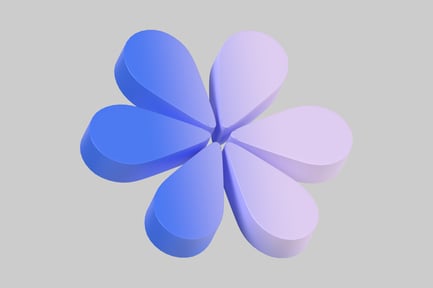 Preview: Abstract flower with gradient colors