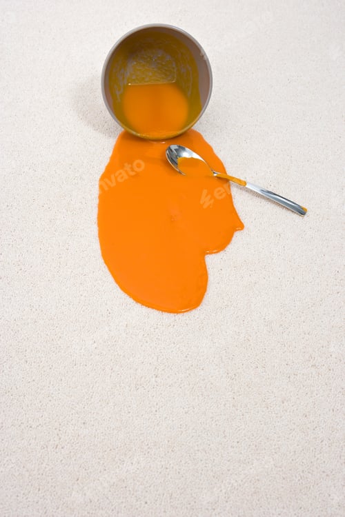 Preview: spilt bowl of soup