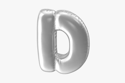 Preview: Silver Foil Balloon: Letter D