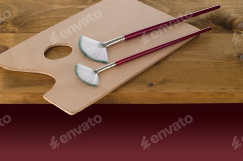 Preview: Painting brushes and art pallete
