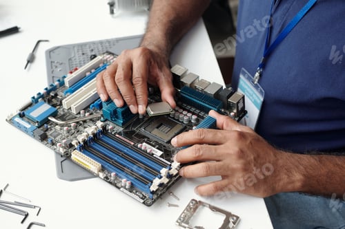 Preview: Installing Components on Computer Motherboard