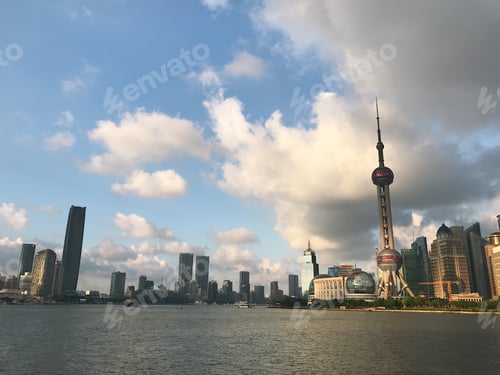 Preview: evening view of Shanghai city