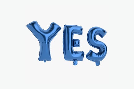 Preview: Blue Foil Balloons - Yes