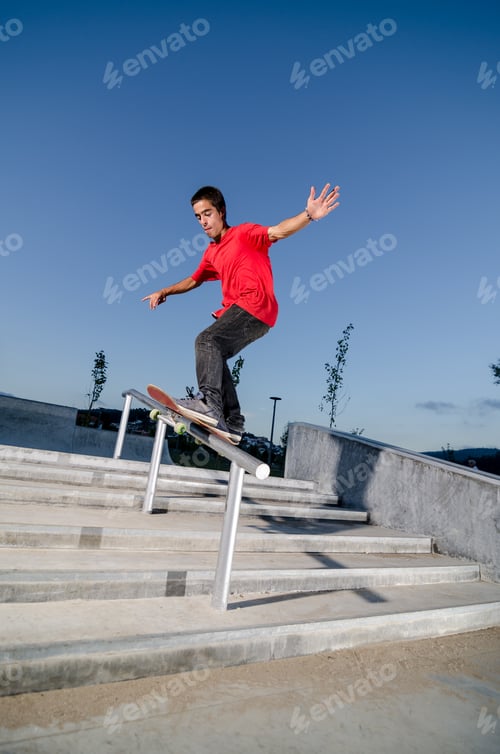 Vista previa: Patinador en un tobogán