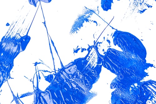 Preview: Blue traces of paint isolated on a white background