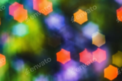 Preview: Abstract Outline Of Light- Colored Circles Bokeh. Blurred Background