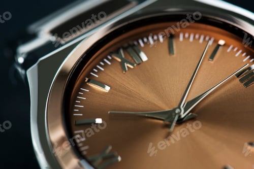 Preview: Close Up of a Modern Metallic Watch